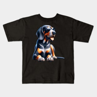 Cool Bluetick Coonhound Kids T-Shirt